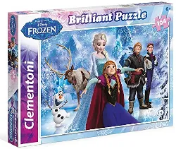 clementoni la reine des neiges puzzle 104 pièces brillant