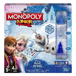 jeu hasbro - monopoly junior la reine des neiges