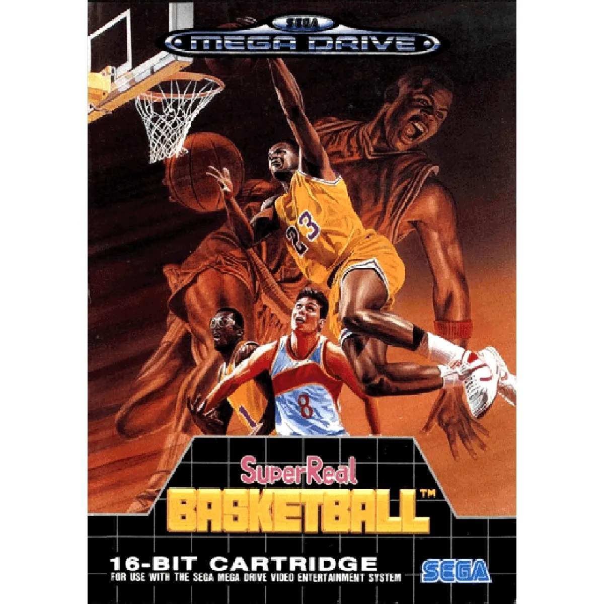 Jeu Sega Mega Drive – Super Real Basketball – Bon état – Complet