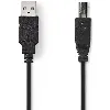 nedis usb 2.0 câble a male b male 3,0 m noir