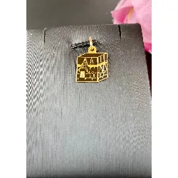 pendentif la mecque emaillé noire or 750 millième (18 ct) 3,20g