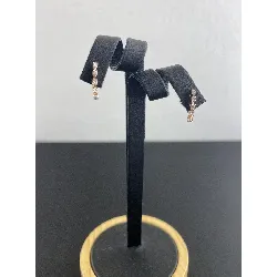 boucles d'oreilles or mauboussin trois grains d'amour or 750 millième (18 ct) 1,59g