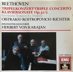 cd beethoven / oistrach . rostropovich . richter - berliner philharmoniker - herbert von karajan - tripelkonzert - triple concerto