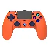 manette ps4 freaks and geeks sans fil orange/bleue avec prise jack