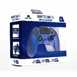 manette ps4 freaks geeks sans fil bleue avec prise jack