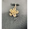pendentif fleur quartz jaune or 750 millième (18 ct) 1,13g