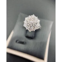 bague choux diamants environ 1,50ct au total or 750 millième (18 ct) 4,37g