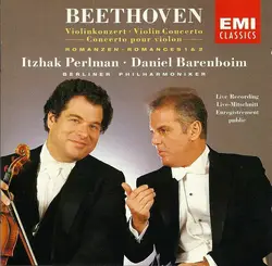 cd beethoven, itzhak perlman, daniel barenboim, berliner philharmoniker - violinkonzert · violin concerto · concerto pour violon /