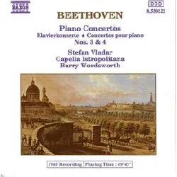 cd ludwig van beethoven - piano concertos nos. 3 & 4 (1988)