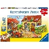 le travail la ferme (2x12 pièces) - puzzle ravensburger