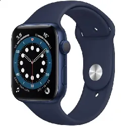 montre connectée apple watch series 6 44mm gps boîtier en aluminium bleu bracelet sport marine intense