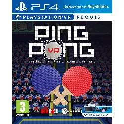 jeu ps4  ping pong table tennis simulator (ps vr requis)