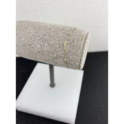 bracelet fin or guérin orné de 5 petits diamants or 750 millième (18 ct) 0,97g