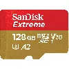 carte mémoire microsdxc sandisk extreme 128 go + adaptateur sd avec performances applicatives a2 jusqu'à 160 mo/s, classe 10, u3, 