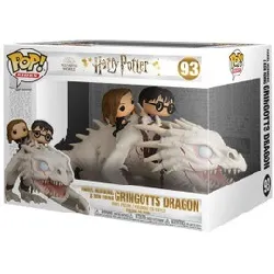 figurine funko! pop - harry potter n°93 - harry potter, hermione et ron sur le dos du dragon de gringotts (50815)