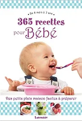livre 365 recettes pour bébé : de 4 mois à 3 ans