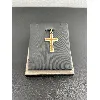 pendentif or croix motifs tressé aux bords or 750 millième (18 ct) 4,24g