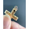 pendentif or croix motifs tressé aux bords or 750 millième (18 ct) 4,24g