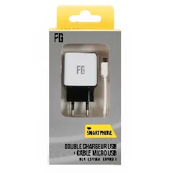double chargeur usb + micro usb freaks and geeks 2,1a