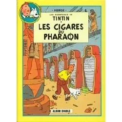 livre tintin - album double: les cigares du pharaon + le lotus bleu