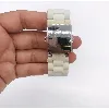 montre guess quartz acier oxydes bracelet blanc