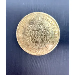 pièce 20 francs or napoléon iii tête laurée 1862 or 900/1000 6,42g