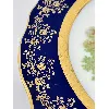 assiette limoges en porcelaine bleu de four diamètre 25cm