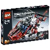 lego technic - l'hélicoptère de secours - 8068