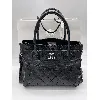 sac chanel grand cabas en cuir vieilli noir 37x24x15cm