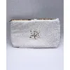 trousse/pochette chanel velous blanche sublimage 38x24cm