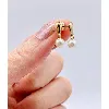 boucles d'oreilles perle de culture pendante or 750 millième (18 ct) 1,02g