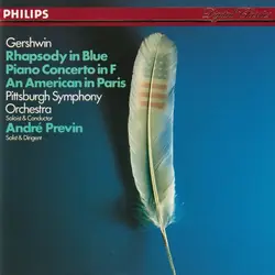 cd gershwin - pittsburgh symphony orchestra, andré previn - rhapsody in blue - piano concerto in f - an american in paris (1985)