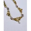 collier drapé or orné de 4 diamants environ 0,56ct au total et 1 pampille perle de culture or 750 millième (18 ct) 17,31g
