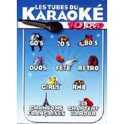 dvd les tubes du karaoké : années 60 - années 70 - duo - fête - rétro - girls - rnb - chansons fr. (coffret de 10 dvd)