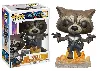 figurine funko! pop - les gardiens de la galaxie 2 - rocket blasting - 13270 - n°201