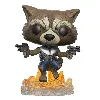 figurine funko! pop - les gardiens de la galaxie 2 - rocket blasting - 13270 - n°201