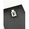 pendentif en argent avec pierre bleue carrée  argent 925 millième (22 ct) 3,32 gr