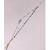 97324118 bracelet plaqué or double lignes ornées de billes synthétques et d'une amazonite