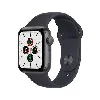 apple watch se gps, 40mm boitier aluminium gris sidéral avec bracelet sport noir