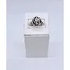 bague fleur or blanc solitaire diamant env 0,30ct taille ancienne or 750 millième (18 ct) 5,65g