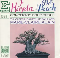 cd j. haydn / c. ph. e. bach - th. guschlbauer / j.f. paillard / marie - claire alain - concertos pour orgue (1987)