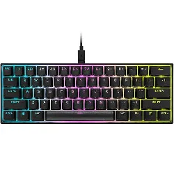 clavier corsair gaming k65 rgb mini 60% - backlit - usb - français - commutateur : cherry mx red