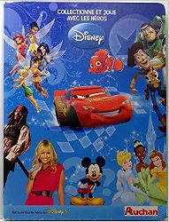 livre disney - auchan - cartamundi - collectionne et joue avec les héros disney - classeur complet de ses 185 cartes collector