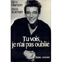 livre tu vois je n'ai pas oublie