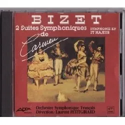 cd georges bizet - 2 suites symphoniques de carmen - symphonie en ut majeur (1991)