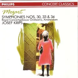 cd mozart / royal concertgebouw orchestra, amsterdam / josef krips - symphonies nos. 30, 33 & 34 (1989)