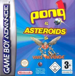 jeu gba pack 3 jeux - pong - asteroid - yars revenge game boy advance