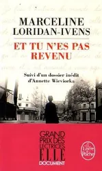 livre et tu n'es pas revenu