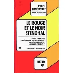 livre profil d'une oeuvre: stendhal: le rouge et le noir