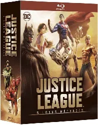blu-ray justice league - 5 longs métrages : le paradoxe flashpoint + guerre + le trône de l'atlantide + dieux et monstres + vs les